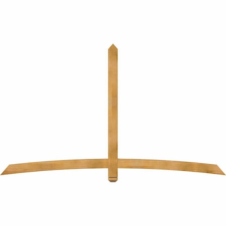 Ekena Millwork Bellingham Rough Sawn Timber Gable Bracket, Western Red Cedar, 96"W x 56"H x 2"D x 4"F, 14/12 Pitch GBW096X56X0204BEL00RWR